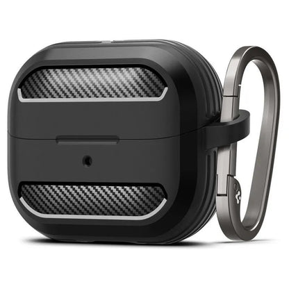 Spigen Rugged Armor dėklas, skirtas Samsung Galaxy Buds 3 / 3 FE / 3 Pro (Matinė juoda)
