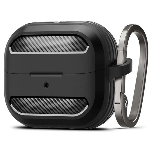 Spigen Rugged Armor dėklas, skirtas Samsung Galaxy Buds 3 / 3 FE / 3 Pro (Matinė juoda)
