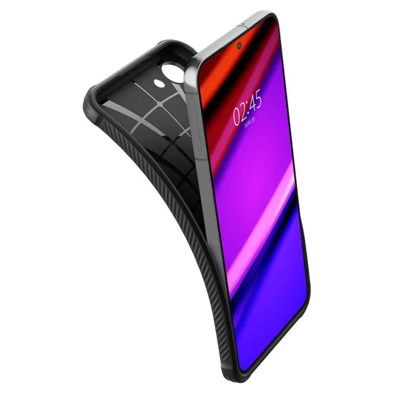 Spigen Rugged Armor – dėklas, skirtas Samsung Galaxy S23 (matinė juoda)