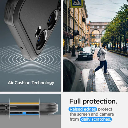 Spigen Rugged Armor – dėklas, skirtas Samsung Galaxy S23 (matinė juoda)