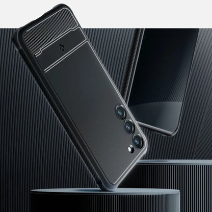 Spigen Rugged Armor – dėklas, skirtas Samsung Galaxy S23 (matinė juoda)
