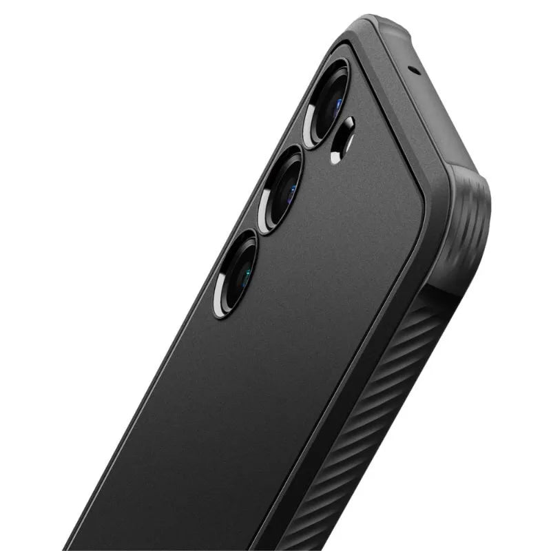Spigen Rugged Armor – dėklas, skirtas Samsung Galaxy S23 (matinė juoda)