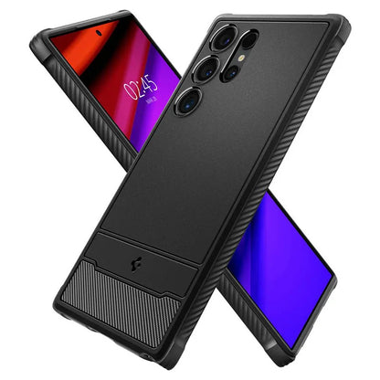 Spigen Rugged Armor - Dėklas skirtas Samsung Galaxy S24 Ultra (Matte Black)