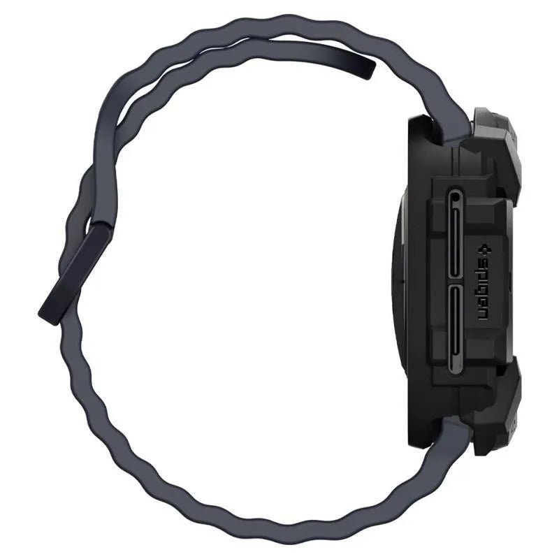 Spigen Rugged Armor – Dėklas, skirtas Samsung Galaxy Watch Ultra 47 mm (2025/2024) (Matinė juoda)