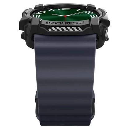 Spigen Rugged Armor – Dėklas, skirtas Samsung Galaxy Watch Ultra 47 mm (2025/2024) (Matinė juoda)