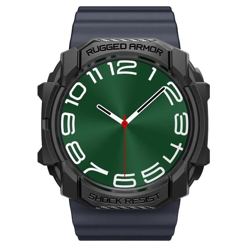 Spigen Rugged Armor – Dėklas, skirtas Samsung Galaxy Watch Ultra 47 mm (2025/2024) (Matinė juoda)