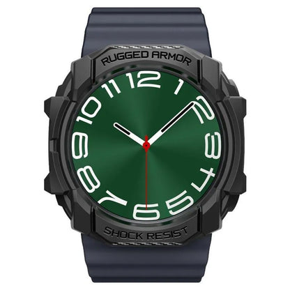 Spigen Rugged Armor – Dėklas, skirtas Samsung Galaxy Watch Ultra 47 mm (2025/2024) (Matinė juoda)