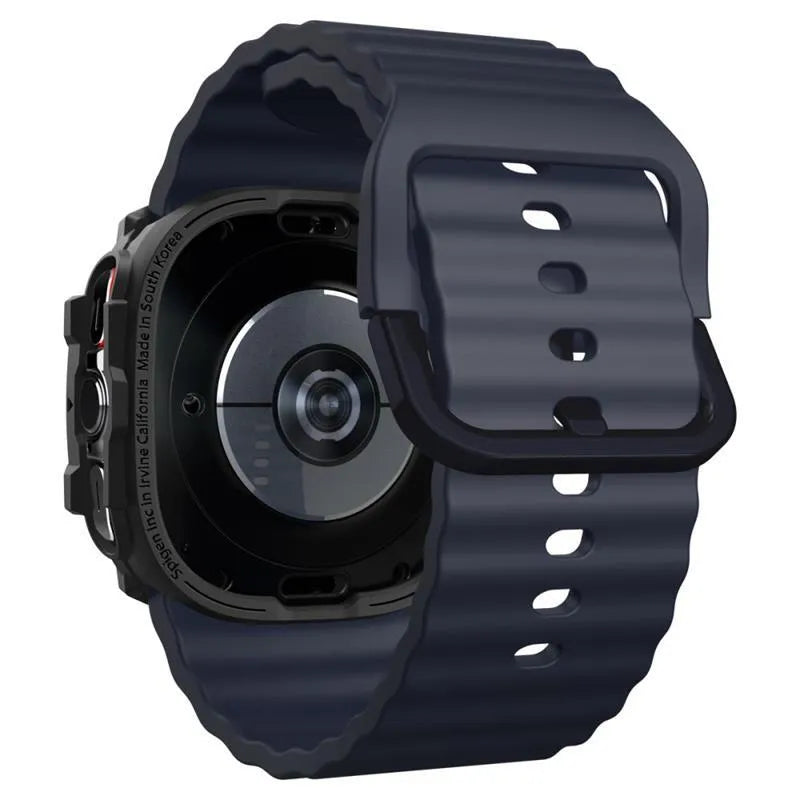 Spigen Rugged Armor – Dėklas, skirtas Samsung Galaxy Watch Ultra 47 mm (2025/2024) (Matinė juoda)