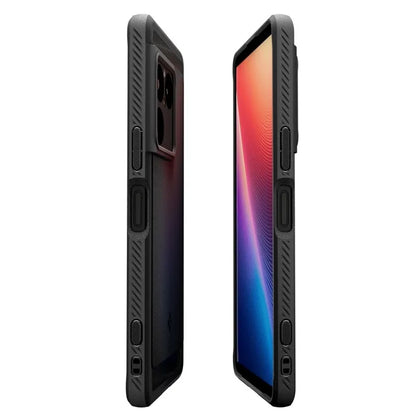 Spigen Rugged Armor – dėklas Sony Xperia 1 VIII (matinis juodas)