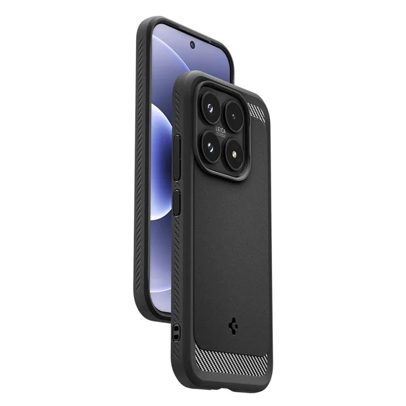 Spigen Rugged Armor - dėklas Xiaomi 17 (Matinis juodas)