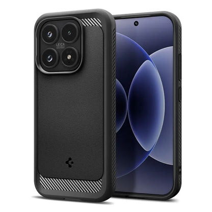Spigen Rugged Armor - dėklas Xiaomi 17 (Matinis juodas)