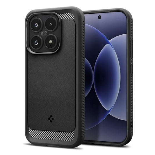 Spigen Rugged Armor - dėklas Xiaomi 17 (Matinis juodas)