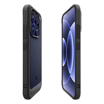 Spigen Rugged Armor - dėklas Xiaomi 17 (Matinis juodas)