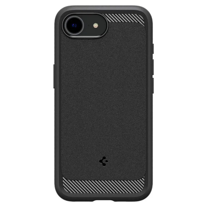 Spigen Rugged Armor Mag MagSafe – dėklas iPhone 17e / 16e (Matinis juodas)