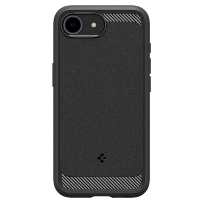 Spigen Rugged Armor Mag MagSafe – dėklas iPhone 17e / 16e (Matinis juodas)