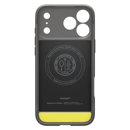 Spigen Rugged Armor Mag MagSafe – dėklas, skirtas iPhone 18 Pro / 17 Pro (pilkas)