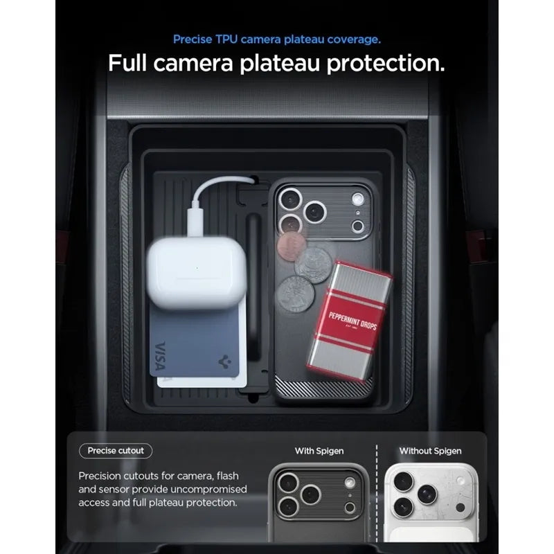 Spigen Rugged Armor Mag MagSafe – dėklas, skirtas iPhone 18 Pro Max / 17 Pro Max (matinė juoda)