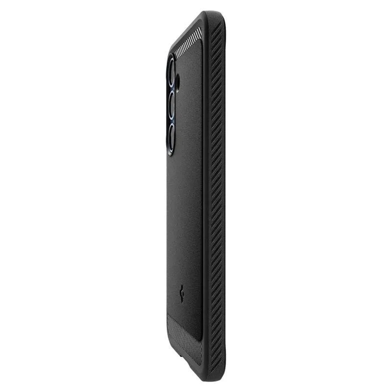 Spigen Rugged Armor Mag MagSafe – „Samsung Galaxy S25“ dėklas (matinė juoda)