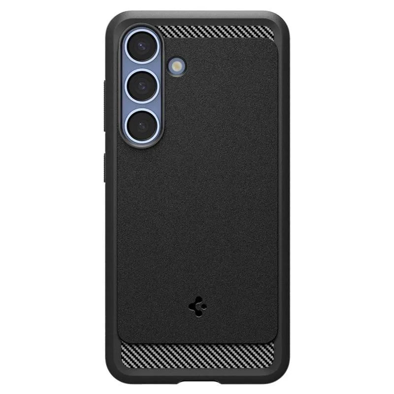 Spigen Rugged Armor Mag MagSafe – „Samsung Galaxy S25“ dėklas (matinė juoda)