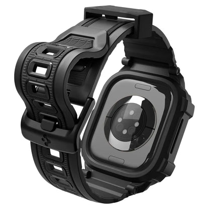 Spigen Rugged Armor Pro – „Apple Watch 12“ 42 mm dirželis su dėklu (matinė juoda)