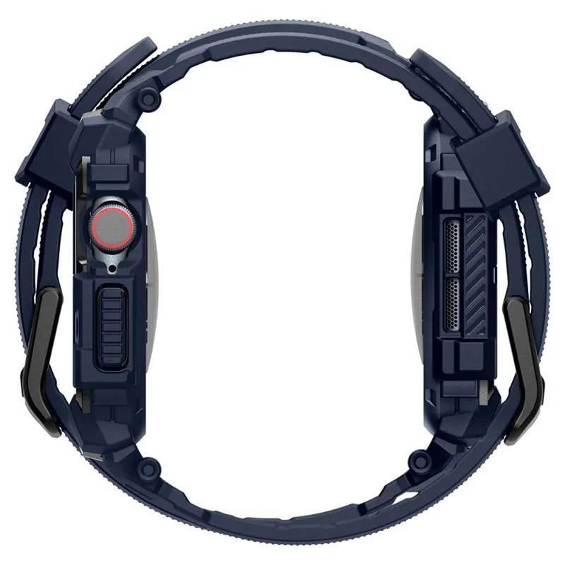 Spigen Rugged Armor Pro - Apyrankė su dėklu, skirta Apple Watch 10 46 mm (tamsiai mėlyna)