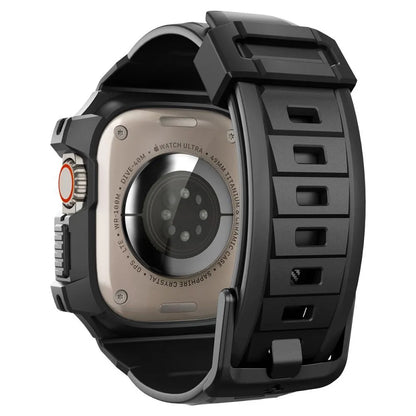 Spigen Rugged Armor Pro dėklas – apyrankė su dėklu, skirta Apple Watch Ultra 49 mm (juoda)