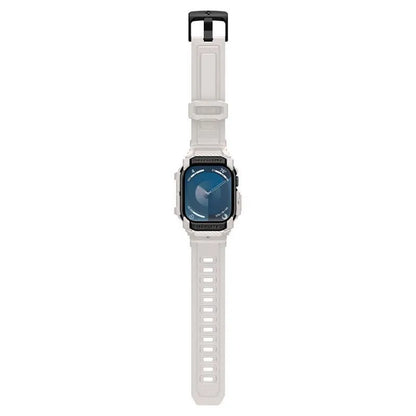 Spigen Rugged Armor Pro - dirželis su dėklu, skirtas Apple Watch 10 46 mm (smėlio spalvos)