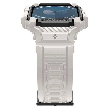 Spigen Rugged Armor Pro - dirželis su dėklu, skirtas Apple Watch 10 46 mm (smėlio spalvos)