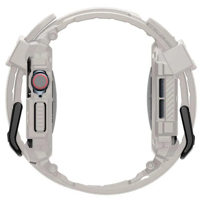 Spigen Rugged Armor Pro - dirželis su dėklu, skirtas Apple Watch 10 46 mm (smėlio spalvos)