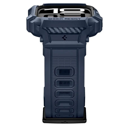 Spigen Rugged Armor Pro V2 – Apyrankė su dėklu, skirta Apple Watch 10/11 42mm (Tamsiai mėlyna)