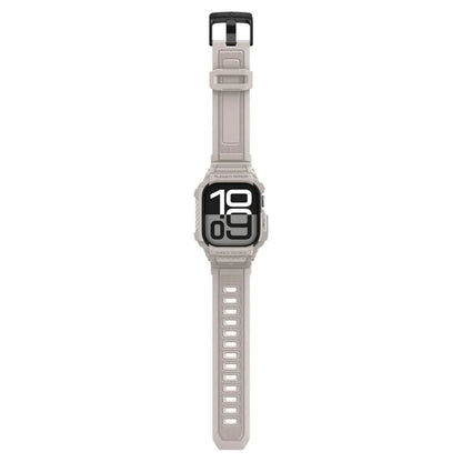 Spigen Rugged Armor Pro V2 – Dirželis su dėklu Apple Watch 10/11 46mm (Smėlio spalvos)