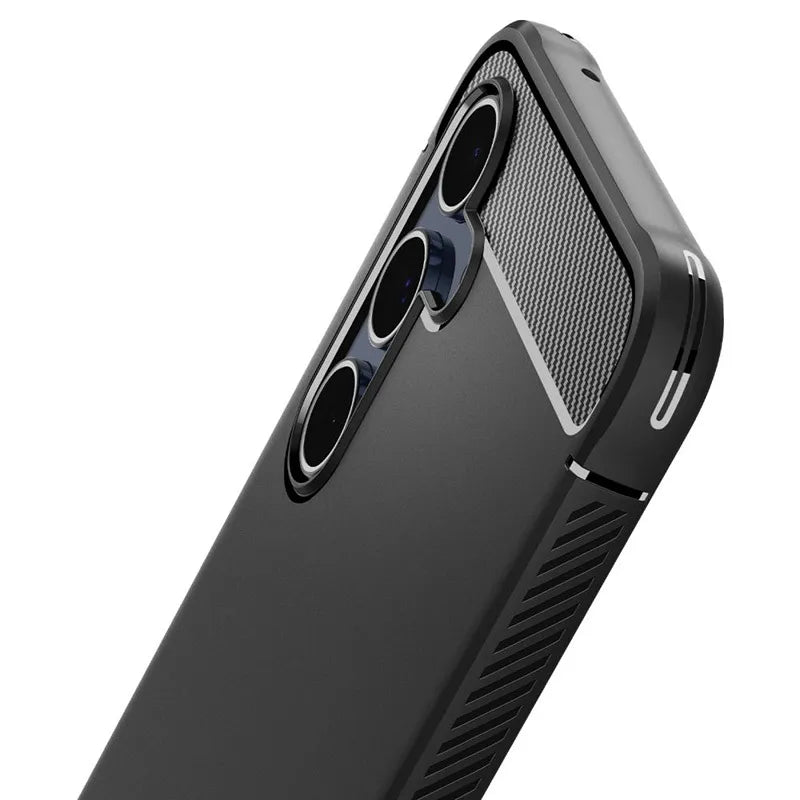 "Spigen Rugged Armor" - "Samsung Galaxy A55 5G" dėklas (matinės juodos spalvos)
