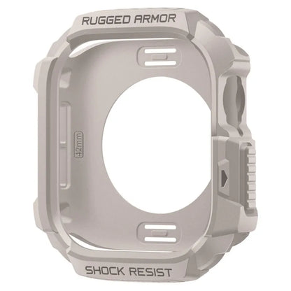 Spigen Rugged Armor V2 – dėklas Apple Watch 10/11 42 mm (dykumos smėlio)