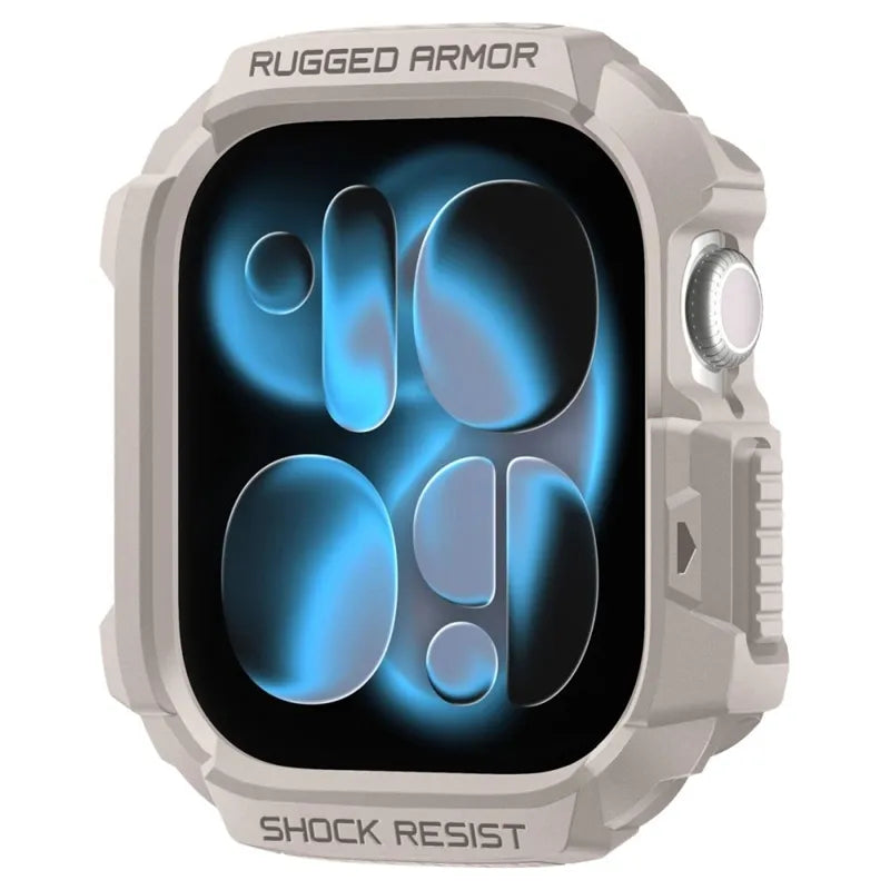 Spigen Rugged Armor V2 – dėklas Apple Watch 10/11 42 mm (dykumos smėlio)