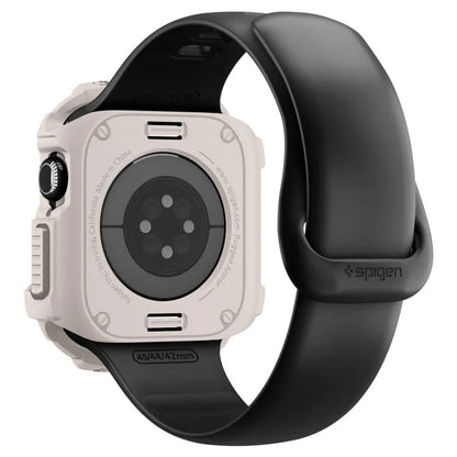 Spigen Rugged Armor V2 – dėklas Apple Watch 10/11 42 mm (dykumos smėlio)
