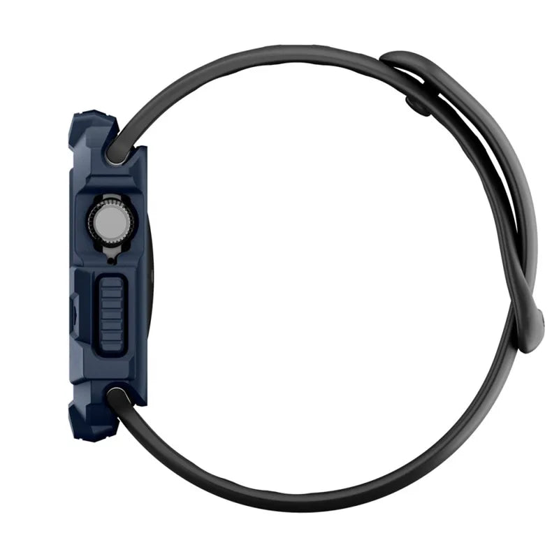 Spigen Rugged Armor V2 – dėklas Apple Watch 10/11 42 mm (Laivyno mėlynos spalvos)