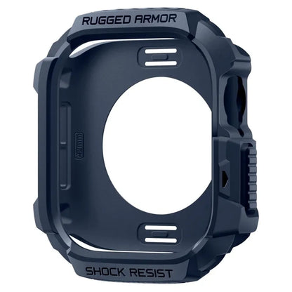 Spigen Rugged Armor V2 – dėklas Apple Watch 10/11 42 mm (Laivyno mėlynos spalvos)