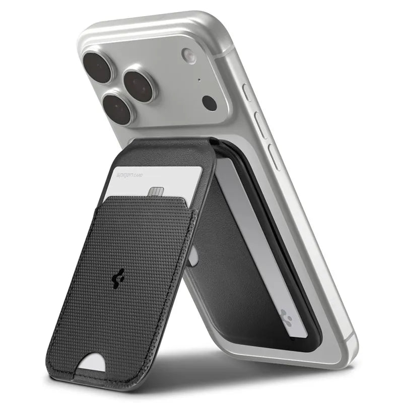 Spigen S314-2 Slim Fold Tripod MagSafe - Magnetinė piniginė su stovo funkcija (juoda)