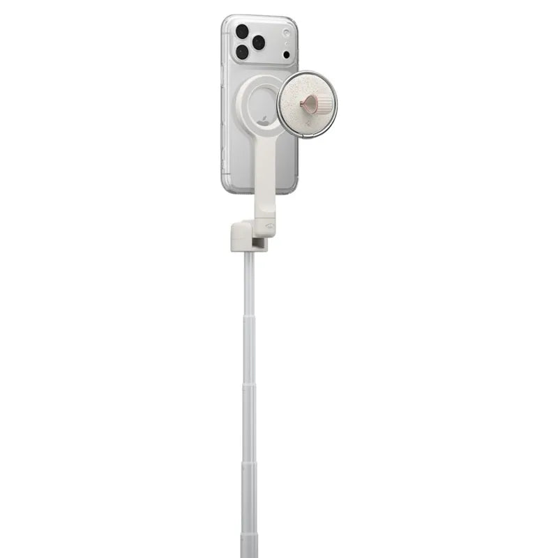 Spigen S582W MagSafe Bluetooth asmenukių lazda ir trikojis – išmaniojo telefono trikojis / asmenukių lazdos laikiklis (Dune Beige)