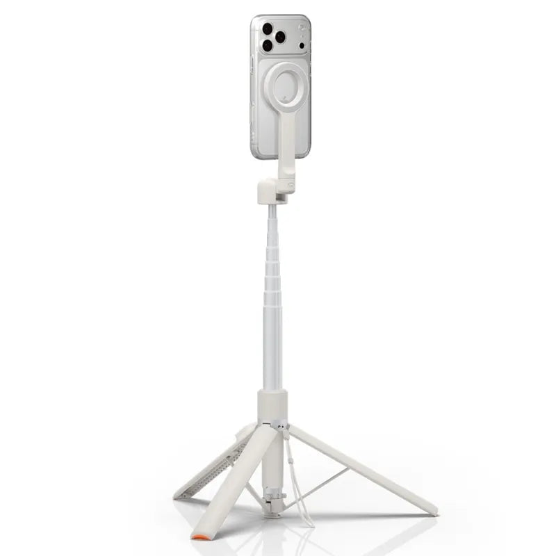 Spigen S582W MagSafe Bluetooth asmenukių lazda ir trikojis – išmaniojo telefono trikojis / asmenukių lazdos laikiklis (Dune Beige)