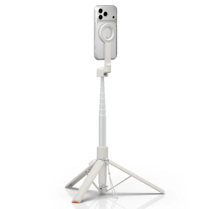 Spigen S582W MagSafe Bluetooth asmenukių lazda ir trikojis – išmaniojo telefono trikojis / asmenukių lazdos laikiklis (Dune Beige)