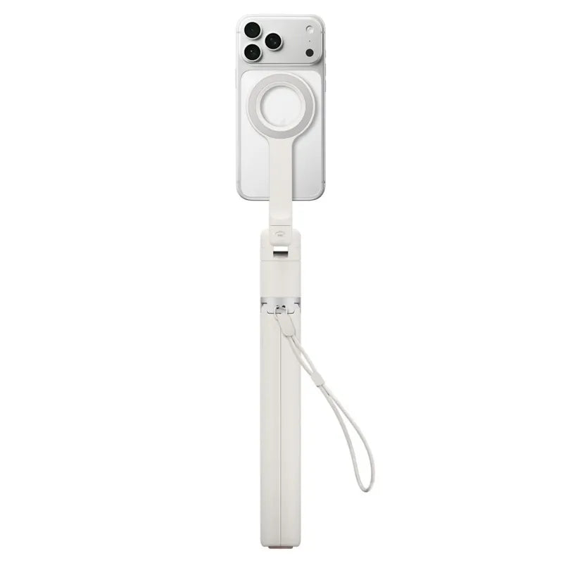 Spigen S582W MagSafe Bluetooth asmenukių lazda ir trikojis – išmaniojo telefono trikojis / asmenukių lazdos laikiklis (Dune Beige)