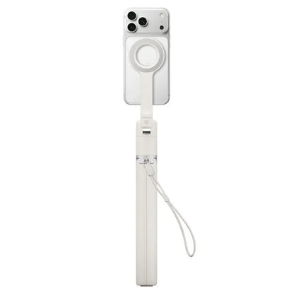 Spigen S582W MagSafe Bluetooth asmenukių lazda ir trikojis – išmaniojo telefono trikojis / asmenukių lazdos laikiklis (Dune Beige)