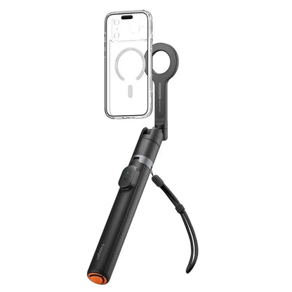 Spigen S582W „MagSafe“ „Bluetooth“ asmenukių lazda ir trikojis – išmaniojo telefono trikojis / asmenukių lazdos laikiklis (juodas)