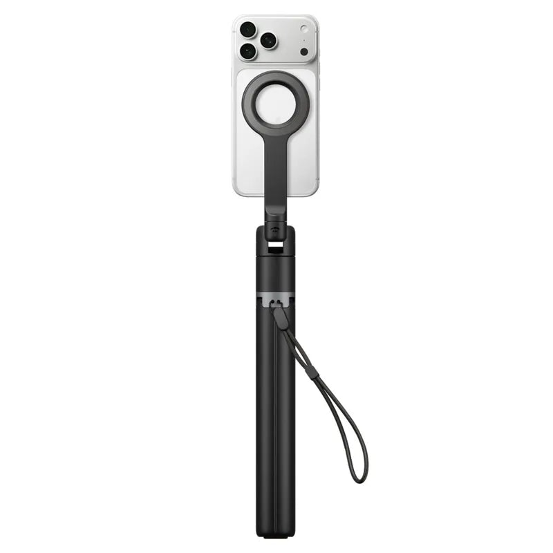 Spigen S582W „MagSafe“ „Bluetooth“ asmenukių lazda ir trikojis – išmaniojo telefono trikojis / asmenukių lazdos laikiklis (juodas)