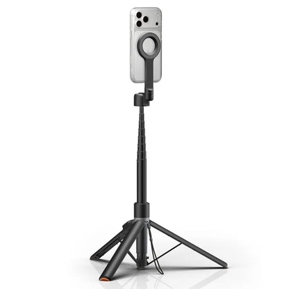 Spigen S582W „MagSafe“ „Bluetooth“ asmenukių lazda ir trikojis – išmaniojo telefono trikojis / asmenukių lazdos laikiklis (juodas)