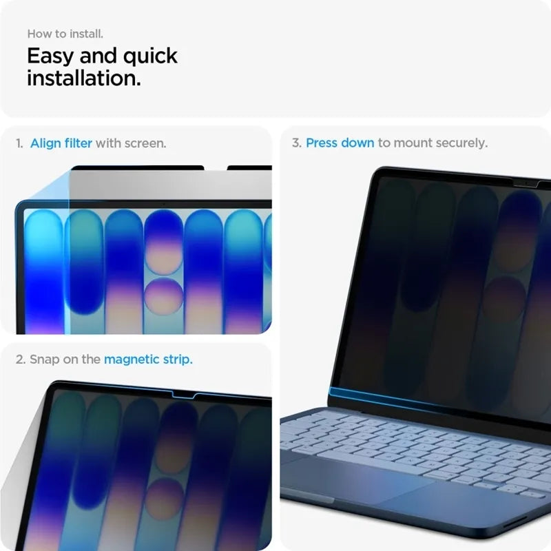 Spigen SafeView - Privatumo plėvelė, skirta MacBook Neo