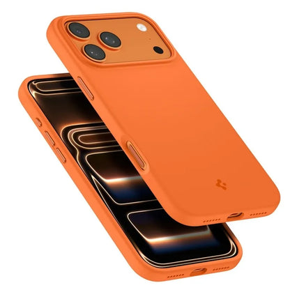 Spigen Silicone Fit Mag MagSafe - dėklas iPhone 17 Pro (kosminė oranžinė)