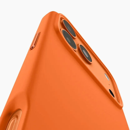 Spigen Silicone Fit Mag MagSafe - dėklas iPhone 17 Pro (kosminė oranžinė)
