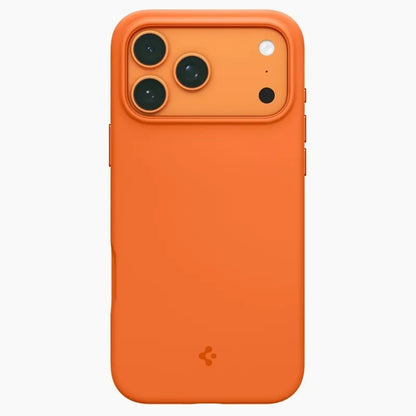 Spigen Silicone Fit Mag MagSafe - dėklas iPhone 17 Pro (kosminė oranžinė)